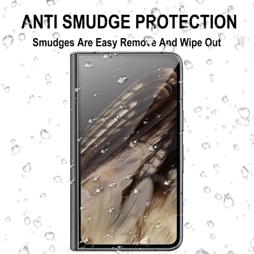 Screen Protector for Google Pixel Fold 5G, [2+2 Pack] Flexible Soft TPU Full Coverage 3D Curved Edge Elastic Screen Protector Cover HD Clear