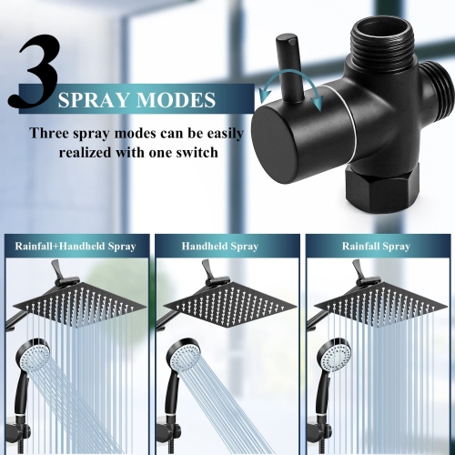 Bathroom High Pressure Hand-held Showerhead with Holder and 59 Inch Stainless Steel Hose, High Flow Hand Held and Adjustable Replacement Hand Held