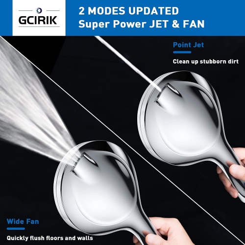 Shower Head with Hose, Shower Head with Handheld, 8 Spray Settings + 2 Power Jet Modes Shower Head, Detachable High Pressure Shower Head with