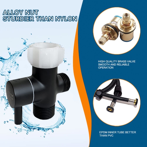 Handheld Bidet Sprayer for Toilet Bidet Sprayer with Adjustable Water Pressure Control for Feminine Wash, Stainless Steel Brushed Nickel Cloth Diaper