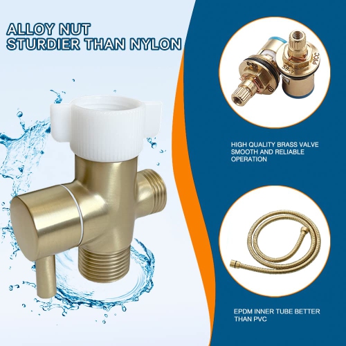 Handheld Bidet Sprayer for Toilet Bidet Sprayer with Adjustable Water Pressure Control for Feminine Wash, Stainless Steel Brushed Nickel Cloth Diaper