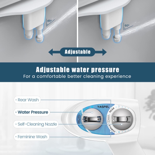 Modern Self Cleaning Bidet Attachment for Toilet, Non-Electric Bidet, Fresh Cold Bidet Attachment for Feminine/Posterior Wash, with Adjustable