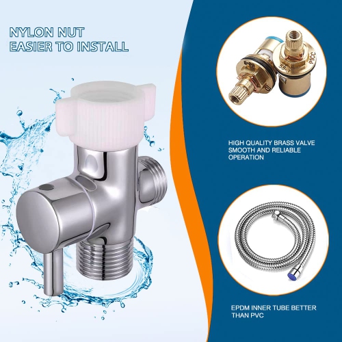 Handheld Bidet Toilet Sprayer, Version 2.0 Stainless Steel Bathroom Bidet Sprayer Set, Brush Nickel Finish,Wall or Toilet Mount