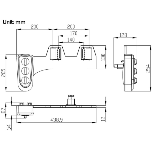Hot and Cold Water Bidet toilet bidet- Self Cleaning -Dual Nozzle - Non-Electric Mechanical Bidet Toilet Attachment - Adjustable Water Pressure and