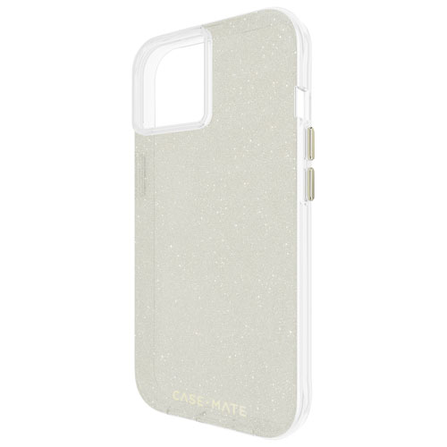 Case-Mate Sheer Crystal Fitted Hard Shell Case for iPhone 16e/15/14/13 - Clear/Gold