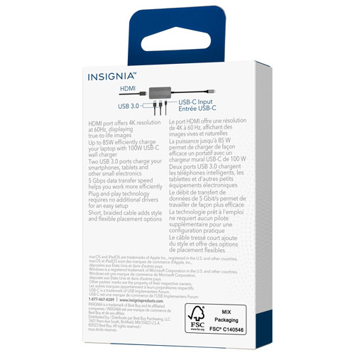 Insignia 4-in-1 USB-C Hub - Only at Best Buy
