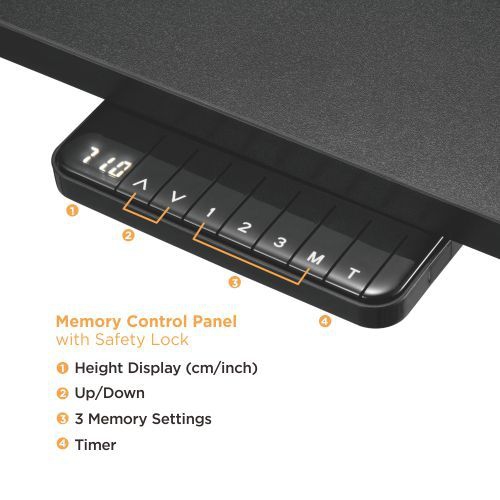 Ergoloop Oak - White Dual motor electric Sit - Stand desk 59" x 29.5" top with memory adjustments, timer and anti-collision system built on top notch