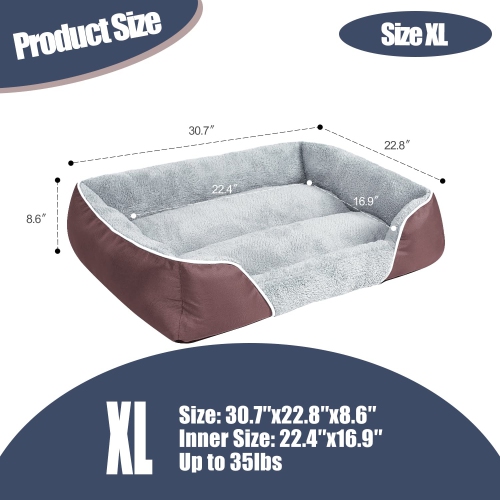 Dog Bed for Medium Dogs, Rectangle Machine Washable Dog Bed Warming Calming Pet Sofa Comfortable Orthopedic Dog Bed for Small Medium Dogs with