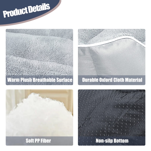 Dog Bed for Medium Dogs, Rectangle Machine Washable Dog Bed Warming Calming Pet Sofa Comfortable Orthopedic Dog Bed for Small Medium Dogs with