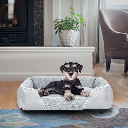 Dog Bed for Medium Dogs, Rectangle Machine Washable Dog Bed Warming Calming Pet Sofa Comfortable Orthopedic Dog Bed for Small Medium Dogs with