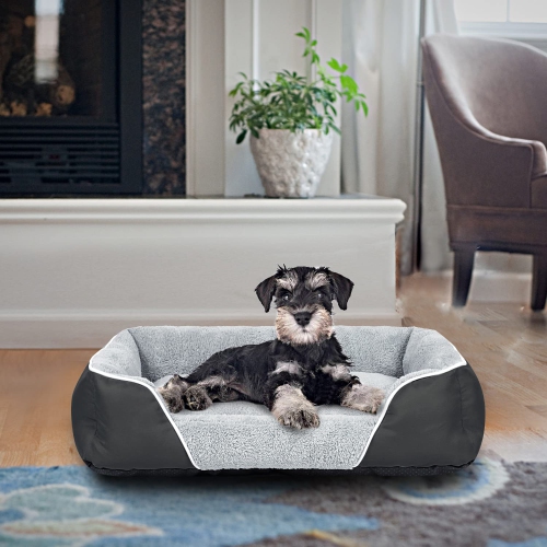 Dog Bed for Medium Dogs, Rectangle Machine Washable Dog Bed Warming Calming Pet Sofa Comfortable Orthopedic Dog Bed for Small Medium Dogs with