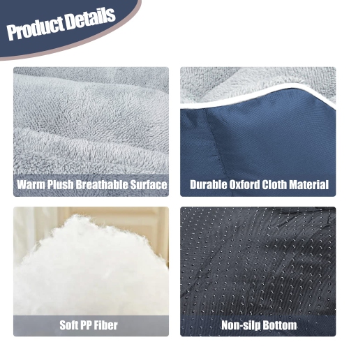 Dog Bed for Medium Dogs, Rectangle Machine Washable Dog Bed Warming Calming Pet Sofa Comfortable Orthopedic Dog Bed for Small Medium Dogs with