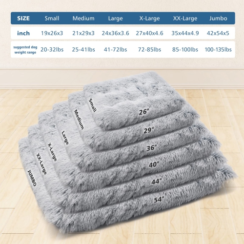 Dog Bed Crate Pad,Kennel Pad,Dog Beds Mats for Large Dogs,Suitable for Medium and Large-Sized Dogs,Soft Plush,Good for Sleep & Anti-Anxiety,Washable