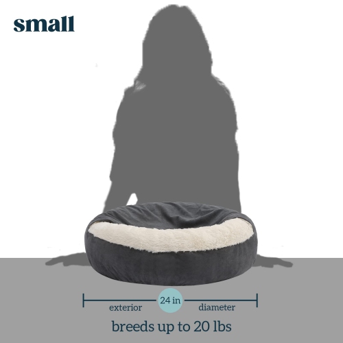 Cozy Cave Dog Bed for Extra Small Dogs Up to 20lbs - Washable Burrow Puppy Beds with Blanket Attached - Covered Dog Cave Bed with Anti-Slip Bottom -