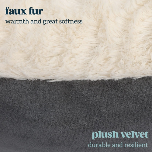 Cozy Cave Dog Bed for Small Dogs Up to 30lbs - Washable Burrow Puppy Beds with Blanket Attached - Covered Dog Cave Bed with Anti-Slip Bottom -