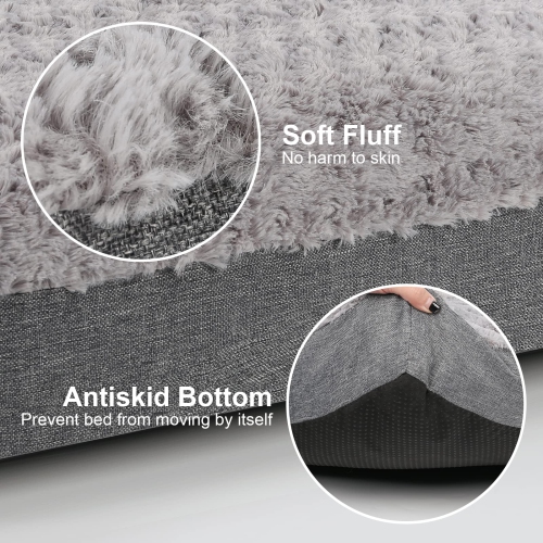 Dog Bed, Washable Dog Beds for Large Dogs-Up to 70lbs, Ultra Soft Dog Crate Bed with Removable Cover, Anti-Slip Bottom Pet Bed