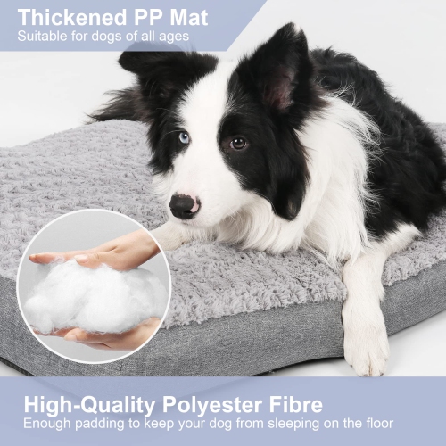 Dog Bed, Washable Dog Beds for Large Dogs-Up to 70lbs, Ultra Soft Dog Crate Bed with Removable Cover, Anti-Slip Bottom Pet Bed