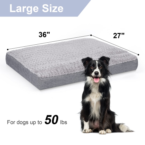 Dog Bed, Washable Dog Beds for Large Dogs-Up to 70lbs, Ultra Soft Dog Crate Bed with Removable Cover, Anti-Slip Bottom Pet Bed