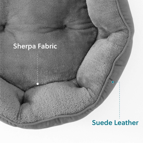 Small Dog Bed, Round Pet Bed for Cats and Small Dogs – Machine Washable Cat Beds - Anti-Slip Bottom - All Season Ultra Soft Cat & Dog Cushion Bed -