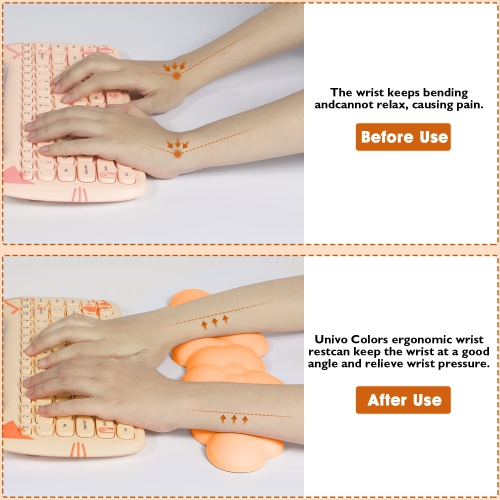 Gaming Keyboard Wrist Rest Pad,Memory Foam Keyboard Palm Rest, Ergonomic Hand Rest,Wrist Rest for Computer Keyboard,Laptop,Mac,Lightweight for Easy