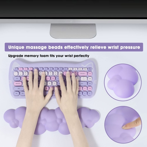 Gaming Keyboard Wrist Rest Pad,Memory Foam Keyboard Palm Rest, Ergonomic Hand Rest,Wrist Rest for Computer Keyboard,Laptop,Mac,Lightweight for Easy