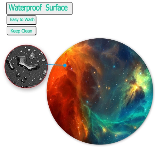 Mouse Pad Non-Slip Rubber Base Mousepad with Stitched Edge Gaming Round Mouse Pads 7.87 x 7.87 Inch