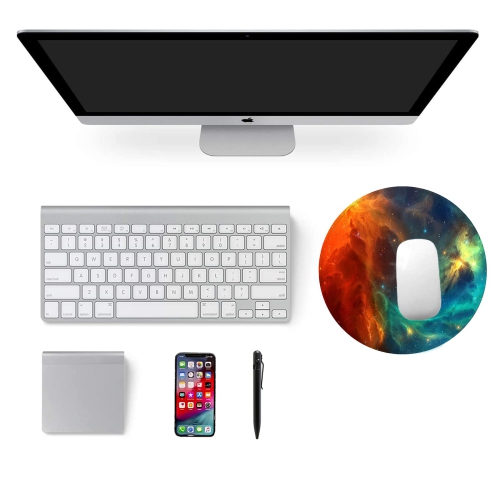 Mouse Pad Non-Slip Rubber Base Mousepad with Stitched Edge Gaming Round Mouse Pads 7.87 x 7.87 Inch