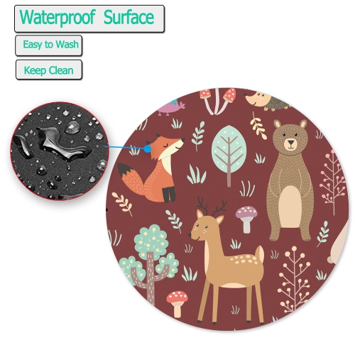 Mouse Pad Non-Slip Rubber Base Mousepad with Stitched Edge Premium-Textured Mouse Mat Gaming Round Mouse Pads 7.87 x 7.87 Inch