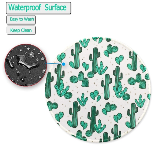 Mouse Pad Cute Cactus Pattern Premium-Textured Mouse Mat Gaming Mouse Pad Non-Slip Rubber Base Mousepad with Delicate Stitched Edge for Laptop,