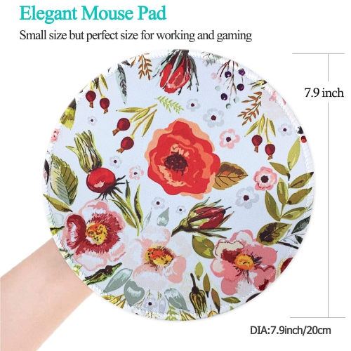 Mouse Pad Premium-Textured Mouse Mat Floral Mouse Pad Non-Slip Rubber Base Mousepad with Delicate Stitched Edge for Laptop, Computer & PC