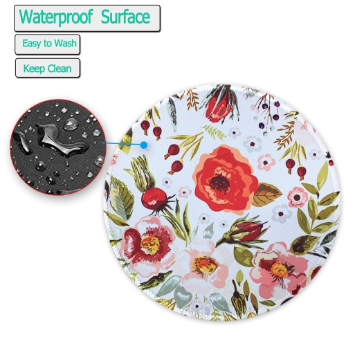 Mouse Pad Premium-Textured Mouse Mat Floral Mouse Pad Non-Slip Rubber Base Mousepad with Delicate Stitched Edge for Laptop, Computer & PC