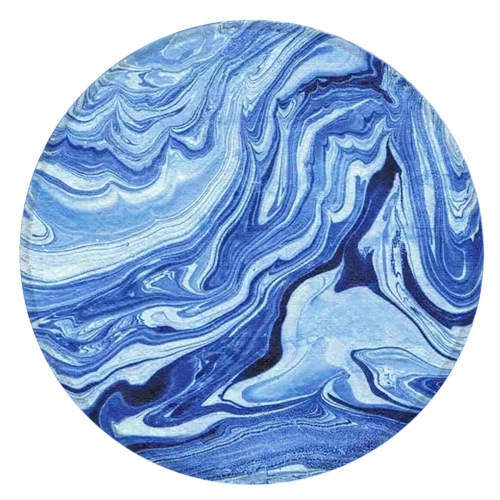 Mouse Pad, Non-Slip Rubber Base Mousepad with Stitched Edge, Gaming Round Mouse Pads, Waterproof Office Mouse Pad, Small Size 7.87 x 7.87 Inch, Blue