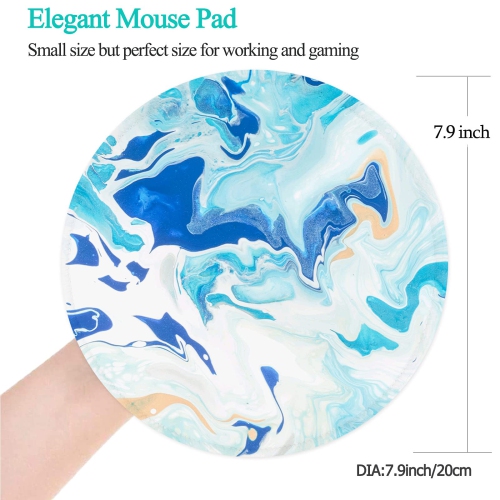 Mouse Pad Non-Slip Rubber Base Mousepad with Stitched Edge Premium-Textured Mouse Mat Gaming Round Mouse Pads 7.87 x 7.87 Inch