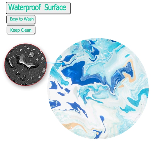 Mouse Pad Non-Slip Rubber Base Mousepad with Stitched Edge Premium-Textured Mouse Mat Gaming Round Mouse Pads 7.87 x 7.87 Inch