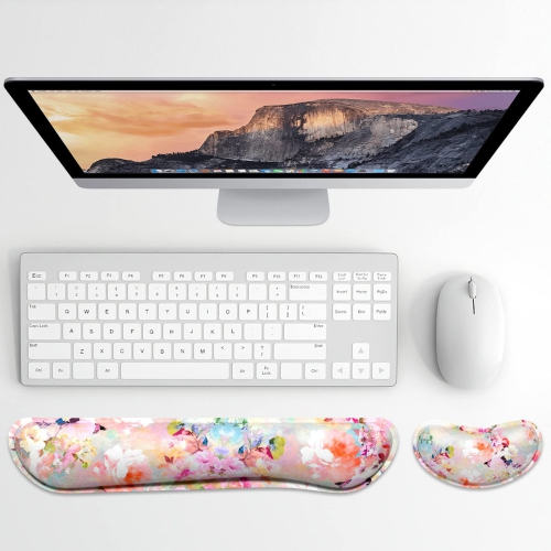 Enlarge Keyboard Wrist Rest Pad,Memory Foam Set Wrist Cushion Support for Easy Typing & Pain Relief,Mouse Wrist Pad, Anti-Slip Wrist Support for
