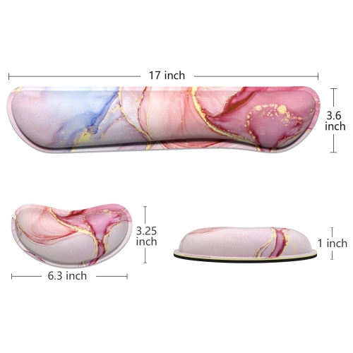 Enlarge Keyboard Wrist Rest Pad,Memory Foam Set Wrist Cushion Support for Easy Typing & Pain Relief,Mouse Wrist Pad, Anti-Slip Wrist Support for