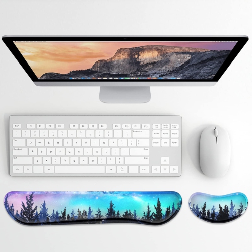 Enlarge Keyboard Wrist Rest Pad,Memory Foam Set Wrist Cushion Support for Easy Typing & Pain Relief,Mouse Wrist Pad, Anti-Slip Wrist Support for