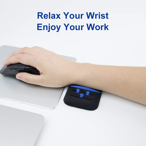 Mouse Wrist Rest Pad Padded Memory Foam Hand Rest Support for Office, Computer, Laptop, Mac Typing and Wrist Pain Relief and Repair