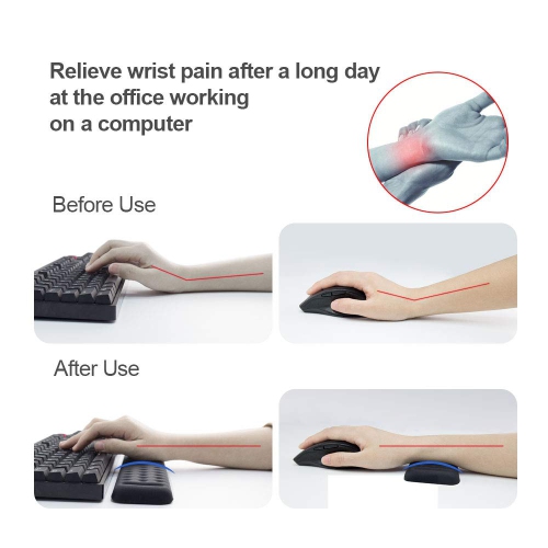 Keyboard Wrist Rest Gaming Tenkeyless Memory Foam Hand Palm Rest Wrist Rest Support for Office, Computer, Laptop, Mac Typing and Wrist Pain Relief