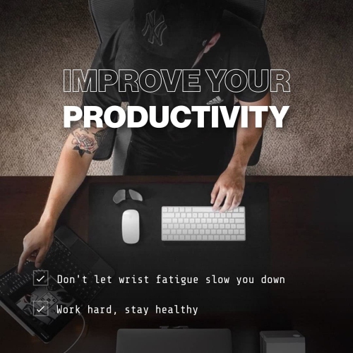 Carpio 2.0 - Right-Handed Truly Ergonomic Wrist Rest for Mouse, Carpal Tunnel Support, Pain Relief, Anti-Fatigue, Easy Glide, Sleek, Office,