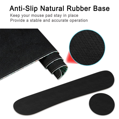 Grand tapis de souris 4-en-1, repose-poignet, long tapis de souris de jeu avec repose-poignets, tapis de bureau ergonomique antidérapant pour le