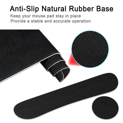 Grand tapis de souris 4-en-1, repose-poignet, long tapis de souris de jeu avec repose-poignets, tapis de bureau ergonomique antidérapant pour le