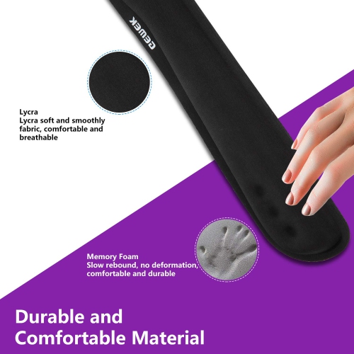 Keyboard Wrist Rest Pad & Mouse Wrist Rest Support for Gaming Computer Laptop, Memory Foam Set for Easy Typing & Relief Getting Hand Hurt and Carpal