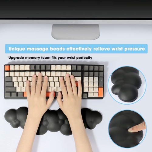 Gaming Keyboard Wrist Rest Pad,Memory Foam Keyboard Palm Rest, Ergonomic Hand Rest,Wrist Rest for Computer Keyboard,Laptop,Mac,Lightweight for Easy