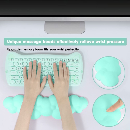 Gaming Keyboard Wrist Rest Pad,Memory Foam Keyboard Palm Rest, Ergonomic Hand Rest,Wrist Rest for Computer Keyboard,Laptop,Mac,Lightweight for Easy