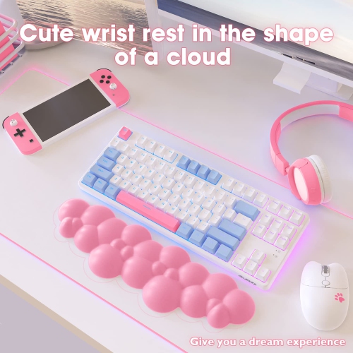 Gaming Keyboard Wrist Rest Pad,Memory Foam Keyboard Palm Rest, Ergonomic Hand Rest,Wrist Rest for Computer Keyboard,Laptop,Mac,Lightweight for Easy