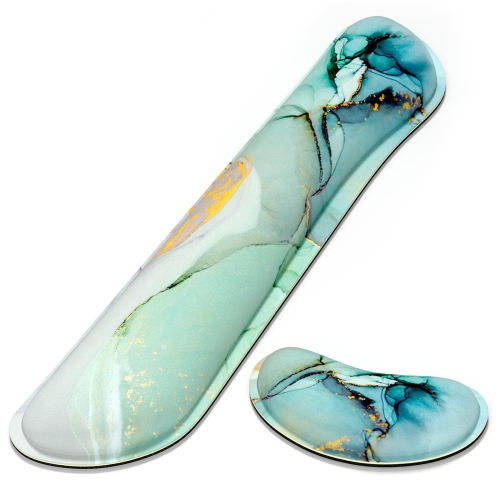 HLD  Enlarge Keyboard Wrist Rest Pad, Memory Foam Set Wrist Cushion Support for Easy Typing & Pain Relief, Mouse Wrist Pad, Anti-Slip Wrist Support For