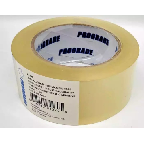 Ruban d’emballage transparent résistant aux intempéries de 50 microns de ProGrade - 1,88 po x 120,3 vg - Paquet de 36