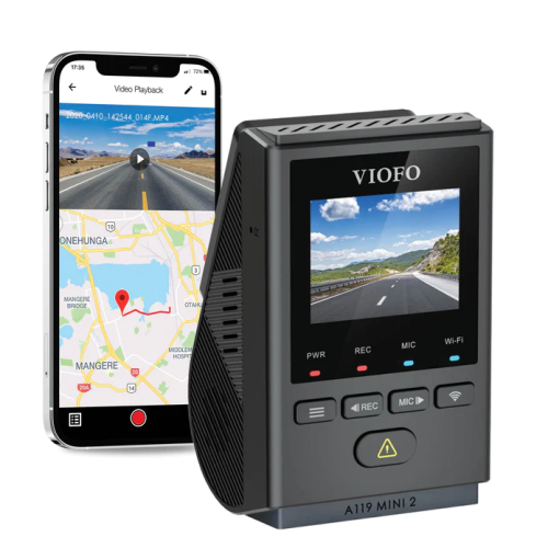 VIOFO A119 Mini 2 Dash Cam - 2K 60fps/HDR 30fps, STARVIS 2 Sensor, Voice Control, 5GHz Wi-Fi GPS, Night Vision 2.0, Buffered Parking Mode,
