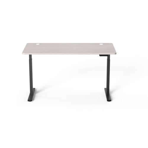 Ergoloop Oak - Black Dual motor electric Sit - Stand desk 59" x 29.5" top with memory adjustments, timer and anti-collision system built on top notch